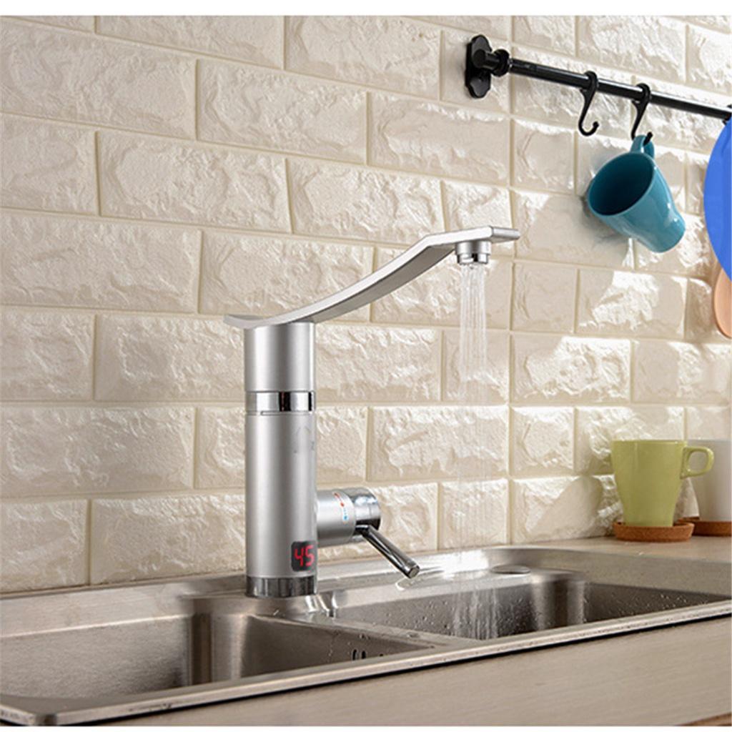 3000W 360° Rotatable Electric Instant Water Heater Tap Electric Hot/Cold Water Faucet Tankless Bathroom Kitchen Heating  Faucet