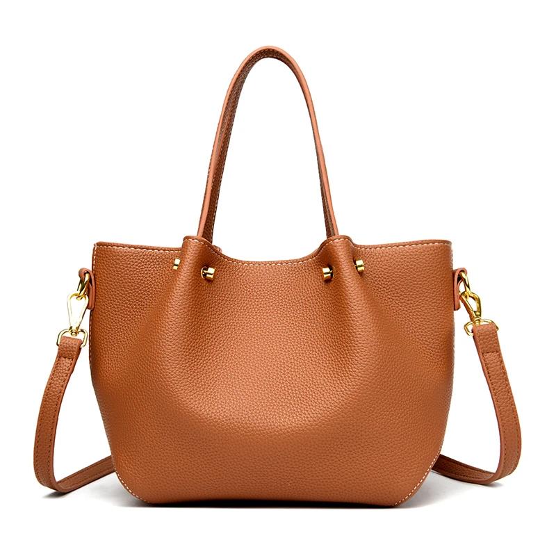 Ladies Crossbody Luxury Leather Bag Brand Trend Feminine Shoulder Bags High Quality Vintage Large Capacity Bag