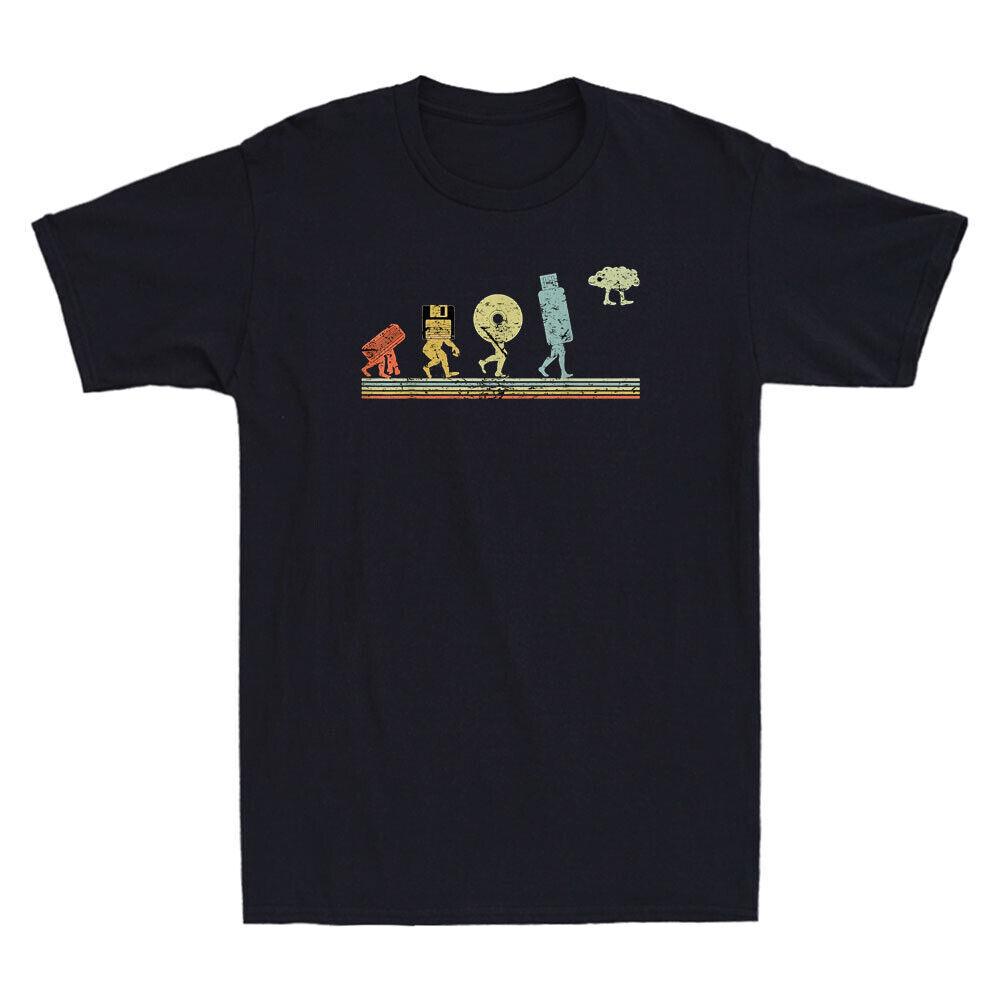 Evolution Cloud Coding Programming Funny Graphic Vintage Men s T-Shirt Gift Tee XL