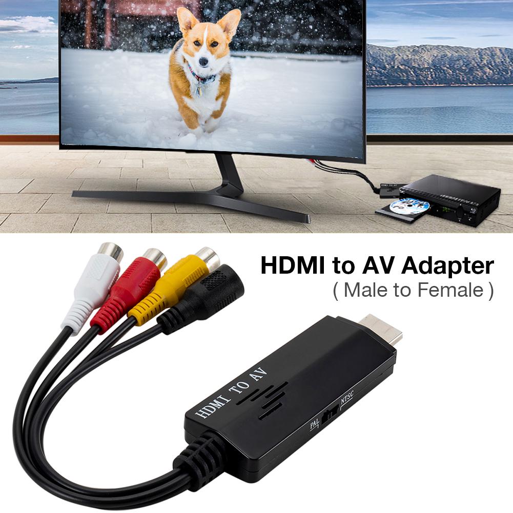 Buy HDMI to RCA Adapter Converter Cable Support 1080P HDMI 2AV Male to