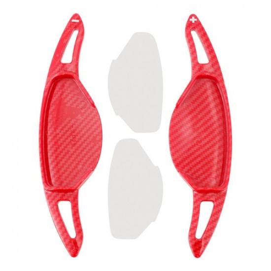 Carbon Look Steering Wheel Paddle Shifter Extension For Nissan Mitsubishi red
