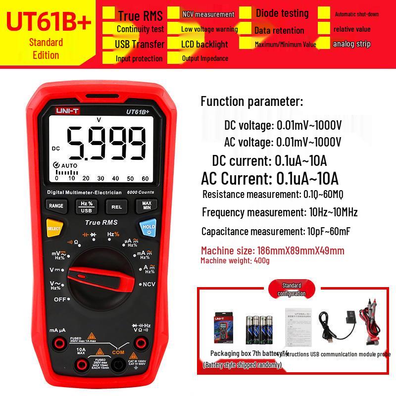 Uni-T UT61 Series Burn-Proof Bluetooth Multimeter for Professional Use