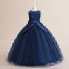 Formelle Sommerabendparty Prinzessinnenkleider für Mädchen, Schleife, Brautjungfernkleid, Festzug, Spitze, Mädchenkleid, Hochzeitskostüm