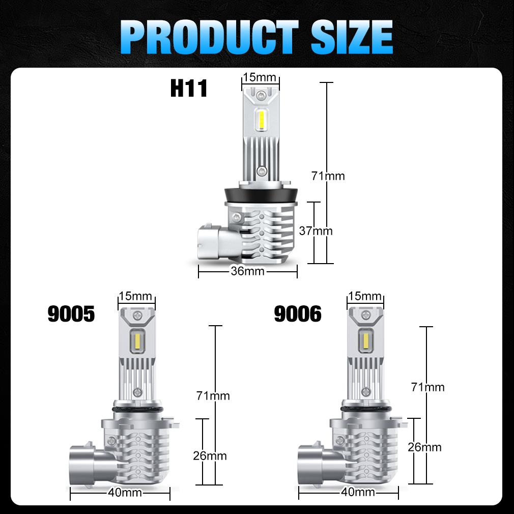 TOAUTO H8 H11 H16JP LED Bulbs Headlight Car Fog Lights H4 HB3 9005 HB4 9006 LED Daytime Running Lamp 6500K  Auto DRL Bulb