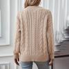 Vintage V-Neck Knitwear Sweater Loose Long Sleeve Pullover Solid Color Top Autumn Winter