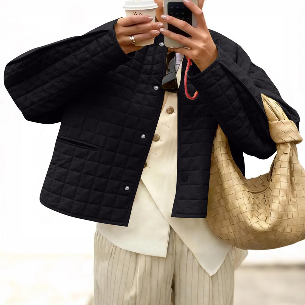 Women's Faux Suede Button Jacket Oversized Gathered Hem Short Length Coat Casual Vintage Outerwear With Pockets