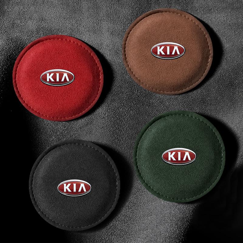 1/2Pcs Car Cup Holder Pad Leather Slot Non-slip Coaster Mat Car Styling For KIA Rio Ceed Sportage Cerato Soul Sorento Flip R K2 K3 K5 K6 K7 K8 Soul