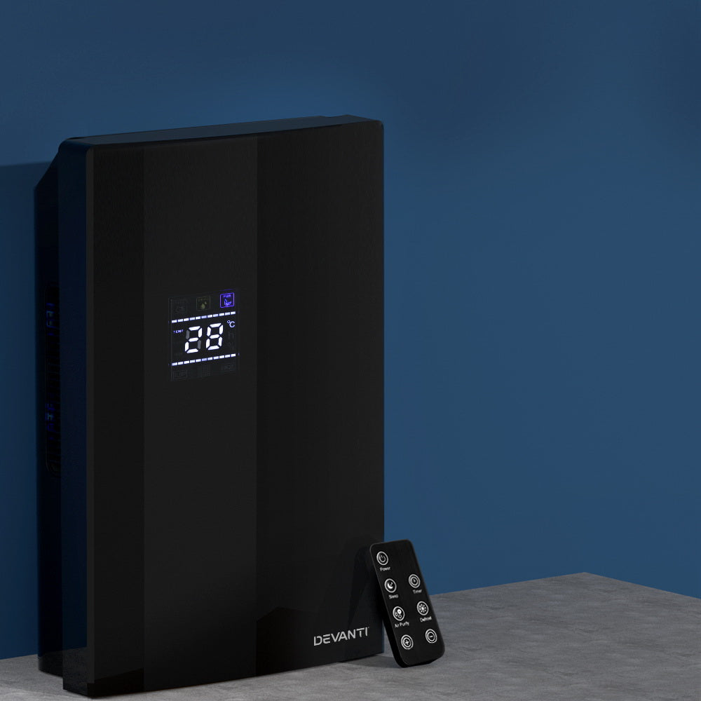 Dehumidifiers Devanti 2L Dehumidifier Air Purify Black