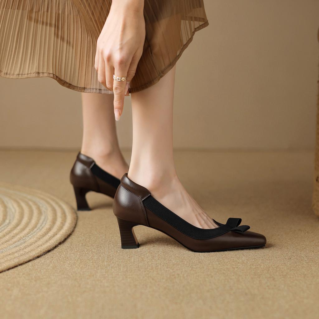 Krazing Pot Skóra Licowa Szpiczasty Nosek Rozmiar 40 Szpilki Metalowa Klamra Moda Gladiator Jesienne Czółenka