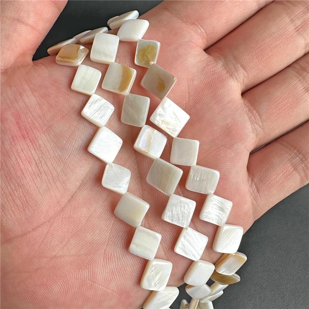 Natural White Mother Of Pearl Shell Beads Loose Flat Oval Teeth Round Star Nugget Freshwater Shell Chip Charms Beads For Jewelry
