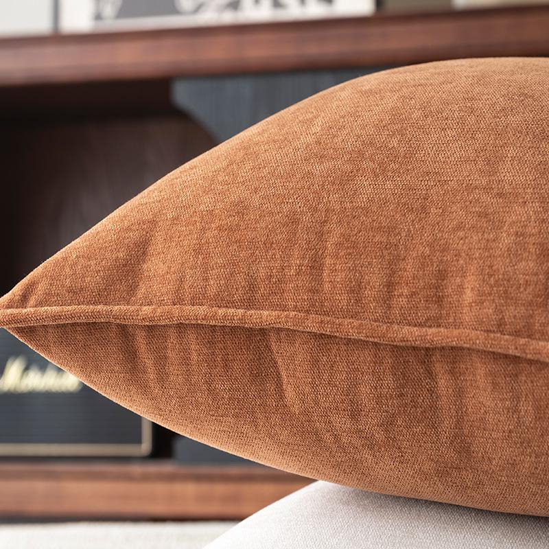 Chenille Large Back Cushion Cover - Luxurious Sofa or Bedside Pillow (Insert Not Included)