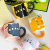 Cute Design Coffee Mug Cat Pattern Ceramic Mug Decorative Accessories Milk Cup  Gift Giving