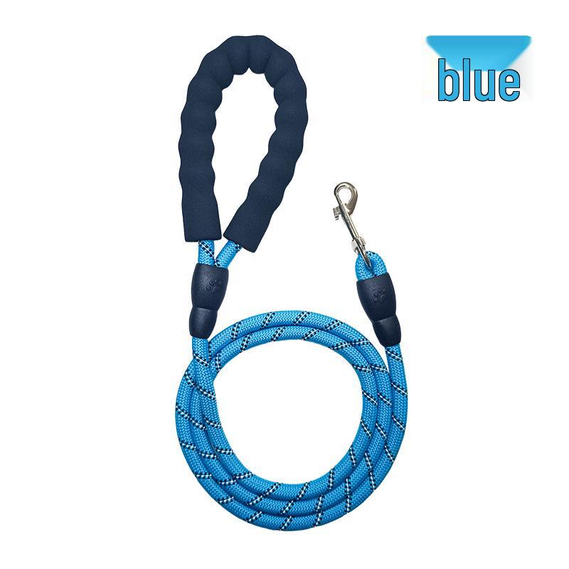 Colorful Reflective Rope Dog Leash for Outdoor Walking Length 1.2m, Rope Thickness 1cm небесно-голубой