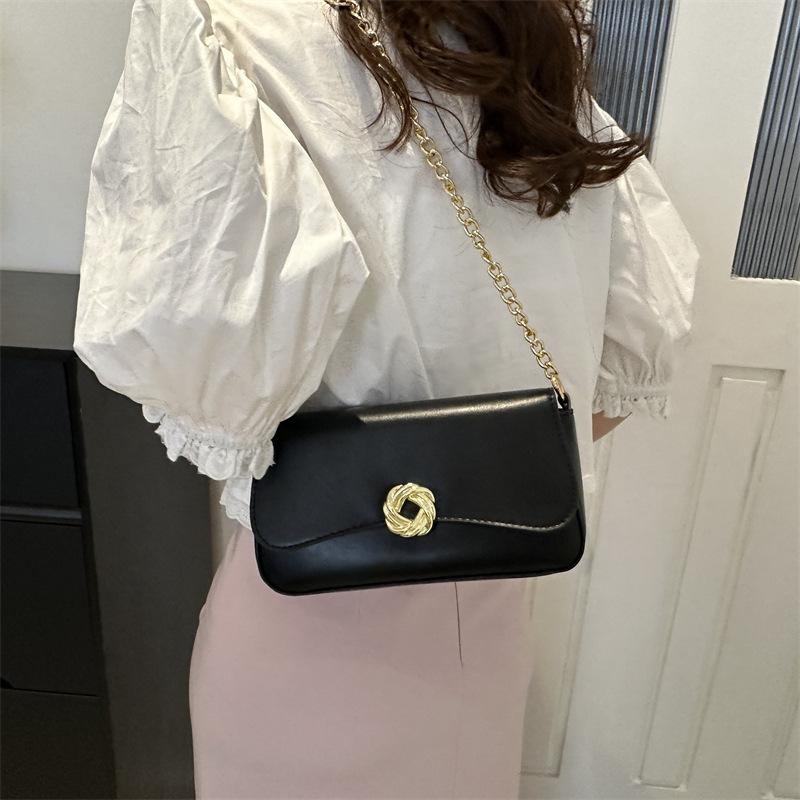 Modische Retro-Ketten-Kleintasche für Damen im Sommer Neue Hochwertige Einzel-Schulter-Crossbody-Kleine Quadratische Tasche