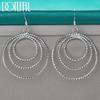 Charming Circle Pendant Earrings Gift Silver Fashion Jewelry