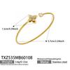 18K Gold Plated Stainless Steel Jewelry Set with Zirconia - Necklace, Bracelet, Earrings - European American Fashion Style.