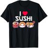 Funny I Love Sushi Graphic T Shirts Unisex Women Pure Cotton Humor Streetwear Tee Shirt Short Sleeve Unisex Loose Clothing