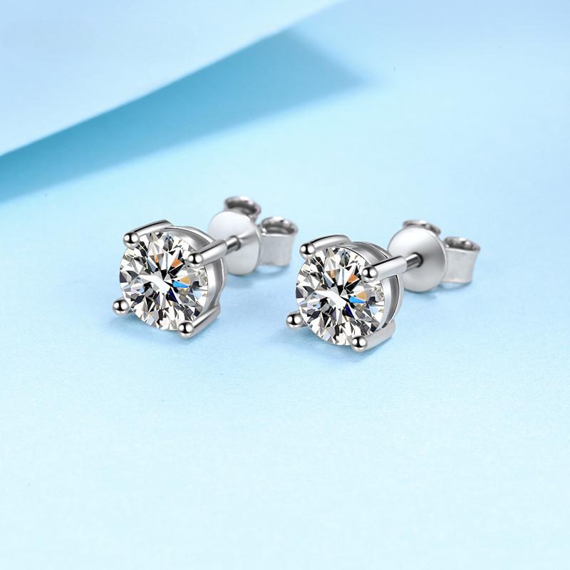 

Серьги из стерлингового серебра S925, прошедшие тест на бриллианты, цвет D, муассанит, всего 6 карат, серьги-гвоздики, женские ювелирные изделия