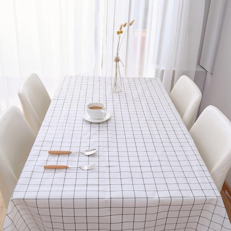 137X90Cm Peva Waterproof Oilproof Tablecloth Table Cloth Plaid Pattern Table Cover For Party Outdoor Picnic Cloth