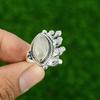 Wedding Gift For Her 925 Silver Natural Black Rutile Stackable Adjustable Ring