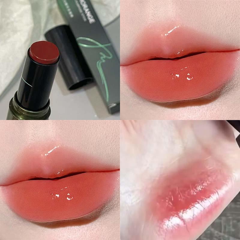 Ceramic Glow Essence Multi-Stick: Moisturizing, Hydrating Clear Lipstick & Cheek Blush for Yellow Skin with Watery Mirror Finish.