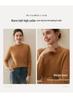 Women's 100% Pure Cashmere Sweater - Autumn/Winter Thick Half-High Collar Knit Base Layer, Loose Slimming Short Style