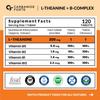 Carbamide Forte L Theanin 200mg mit Vitamin B-Komplex 120 Veg-Tabletten für Fokus Energie Stimmung Entspannung