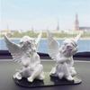 2 Set of Little Angel Statue Figurines, Resin Cherubs Statue with Wings Sleeping Thinking Angle Sculpture for Home Living Room Desktop Office