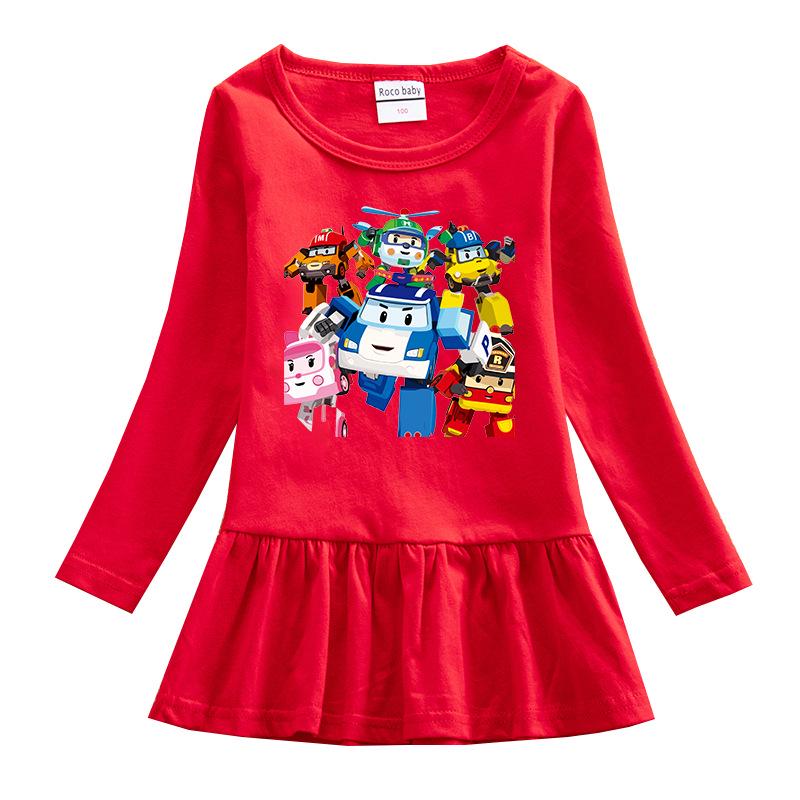 Korean Style Girls' Cartoon Mesh Dress - Long Sleeve Princess Outfit for Spring/Autumn 2025