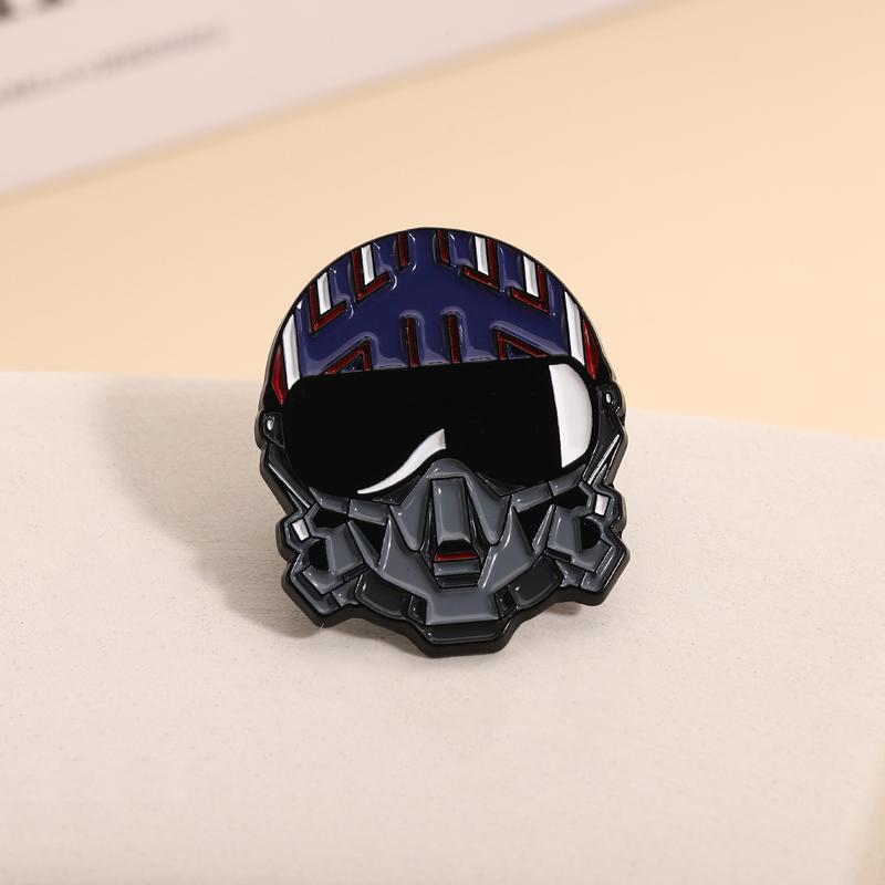 Action Movie Character Enamel Pins Classic Star Plane Pilot Brooches Lapel Badges Jewelry Gift for Fans Friends