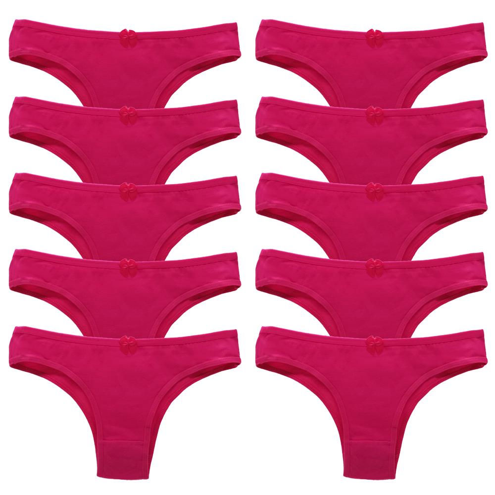 Panties for Woman Cotton Sexy Underwear Ladies Bikini Girls Briefs Soft Knickers Low Waist Intimates Lingerie  10Pcs/set
