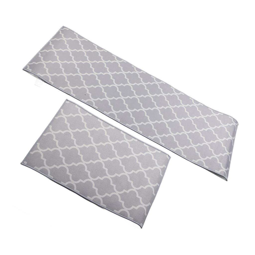 2Pcs Kitchen Mat Dustproof Floor Mat Rug Home Decoration for Office Hotel