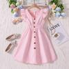 Girl Sleeveless Dress Children Kid Casual Summer Beach Sundress Princess Dresses Clothes