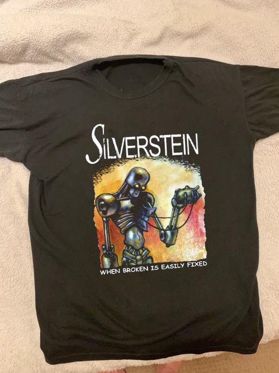 Vtg Silverstein Band When Broken Is Easily Fixed Shirt Black CL422 M