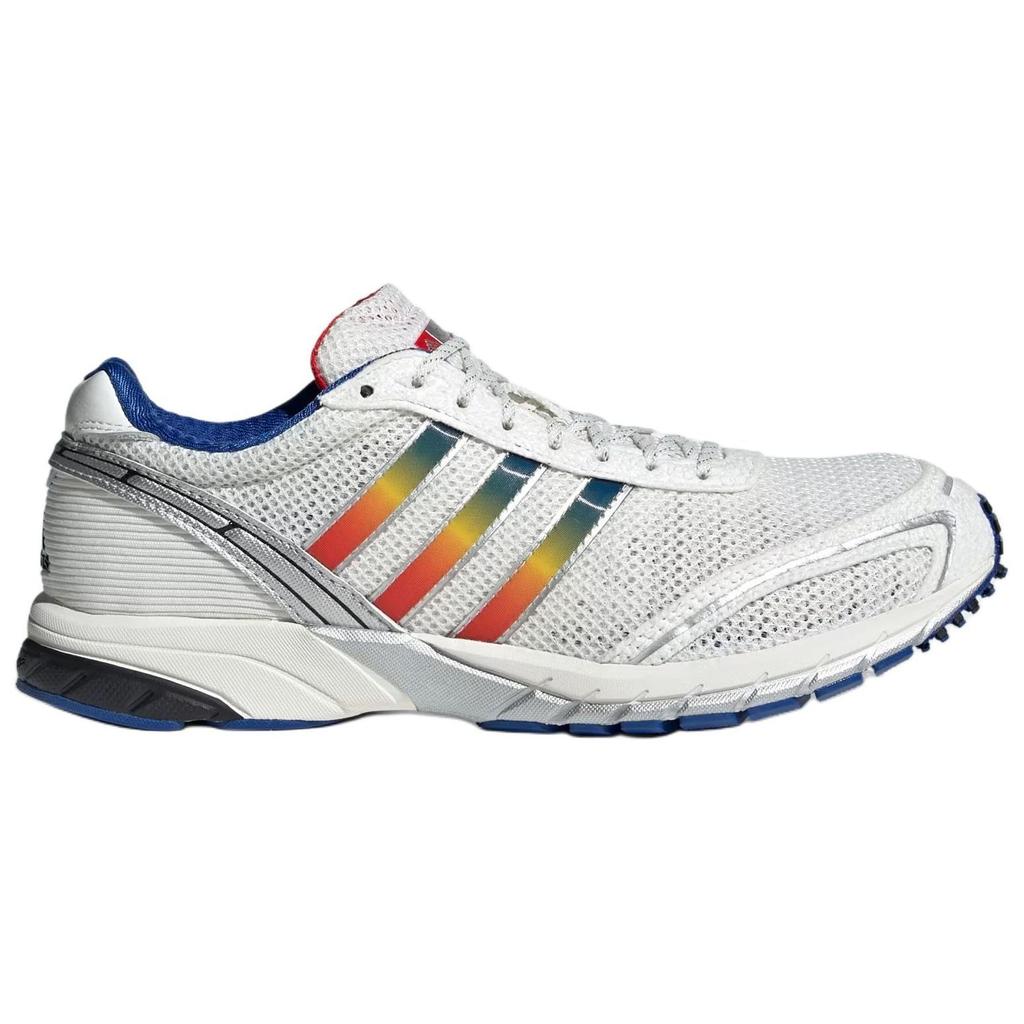 adidas Adizero Adios OG White Multi-Color Stripes Women Sneakers Core-White Team-Royal-Blue Yellow JI2684