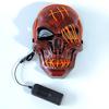Halloween LED Face Cushion Scary Skull Full Face Cushion Light Up Neon Cosplay Costume Accessory for Parties Raves Festivals