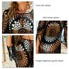 Hollow Out Tassel Cover Up for Women Crew Neck Three Quarter Sleeve Pure Color Soft Cover Up for