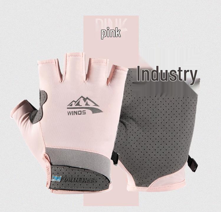 Halbfinger Eisseide Outdoor Rad- & Angelhandschuhe: Rutschfeste, Verschleißfeste Sporthandschuhe für Männer & Frauen