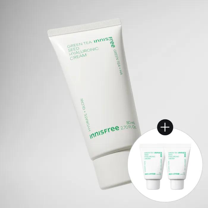 Green Tea Seed Hyaluronic Acid Cream 80mL (Tube) + 2 x 15mL