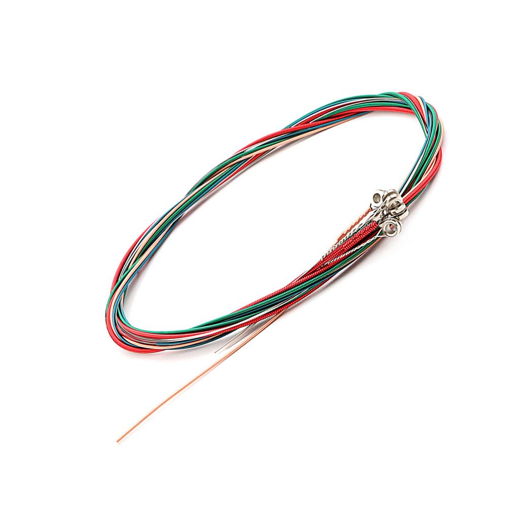 Colored String Replacement Set 11-52 Steel Wire String for Acoustic Classic Guitar Sets of 6 Guitar Strings Replacements