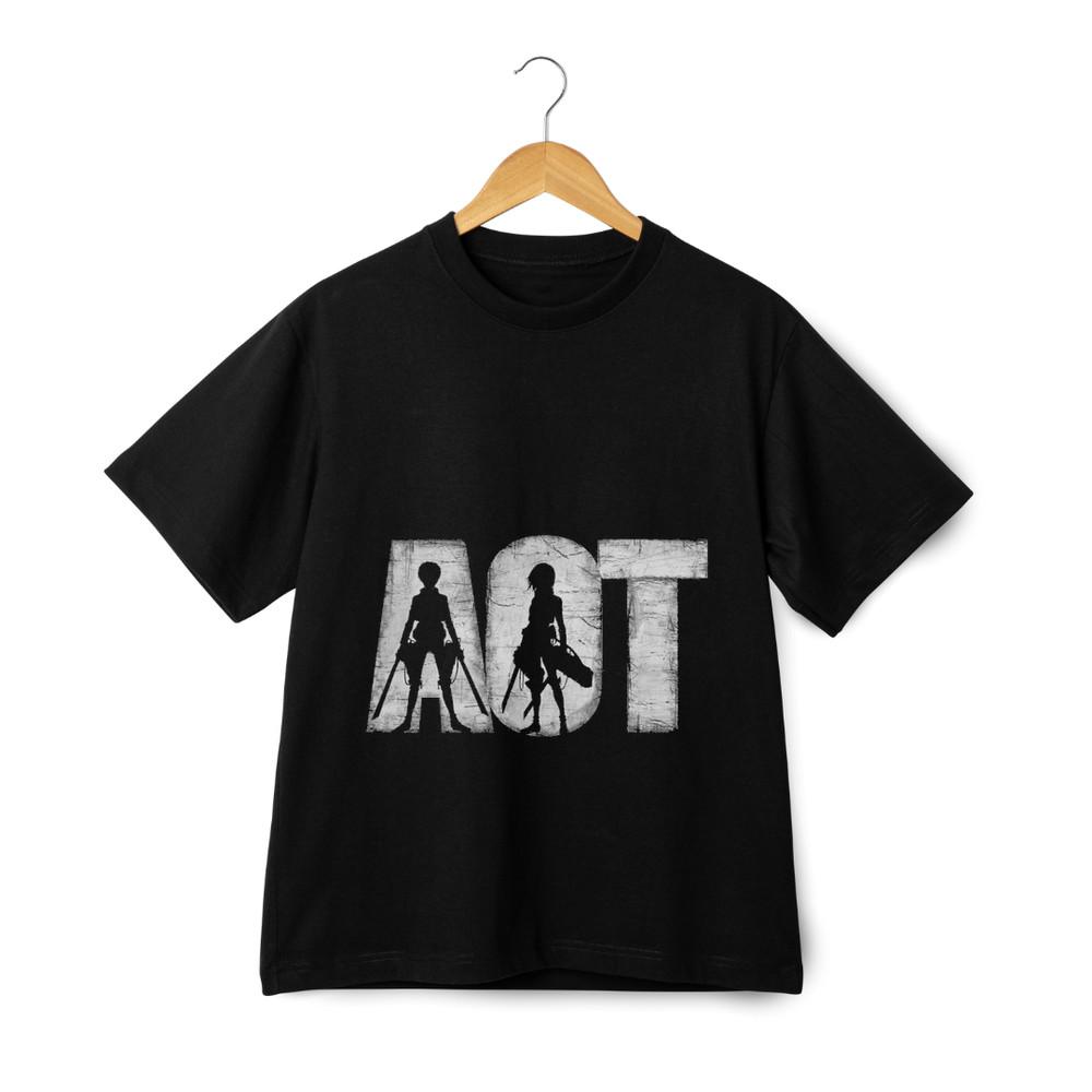 Attack On Titan AOT Anime T-Shirt | Survey Corps Silhouette Graphic Tee Unisex