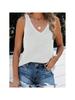 Women's Sleeveless V Neck Sweater Vest Loose Knit Cami Tank Top for Spring Summer