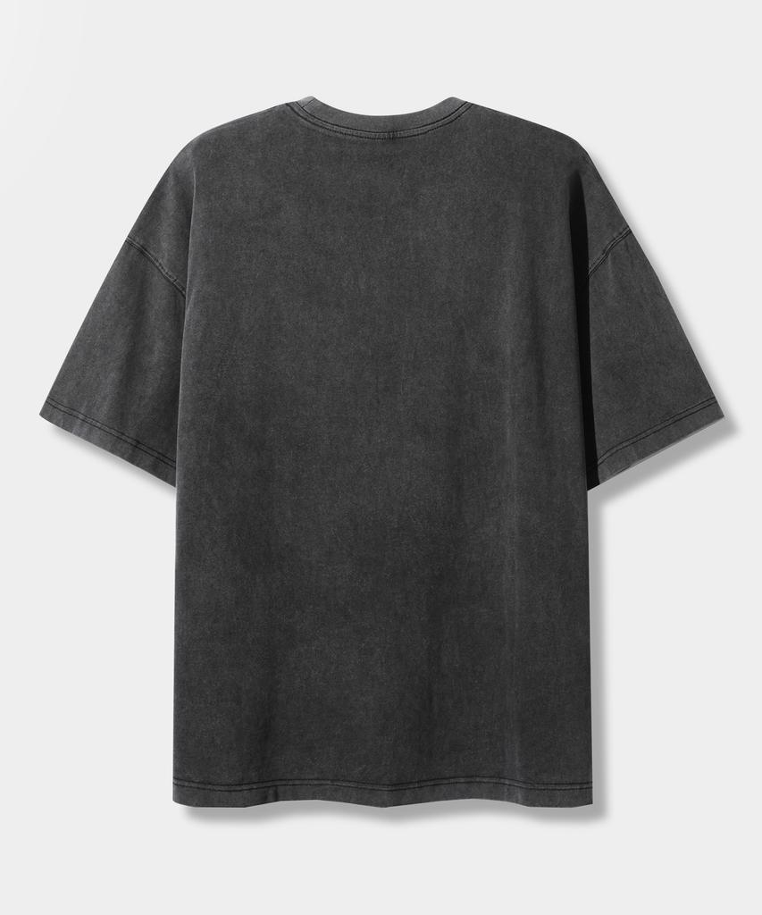 Dimiteulibeullaeg Vlad Vintage Oblivion Semi-Crop T-Shirt_Pigment Charcoal