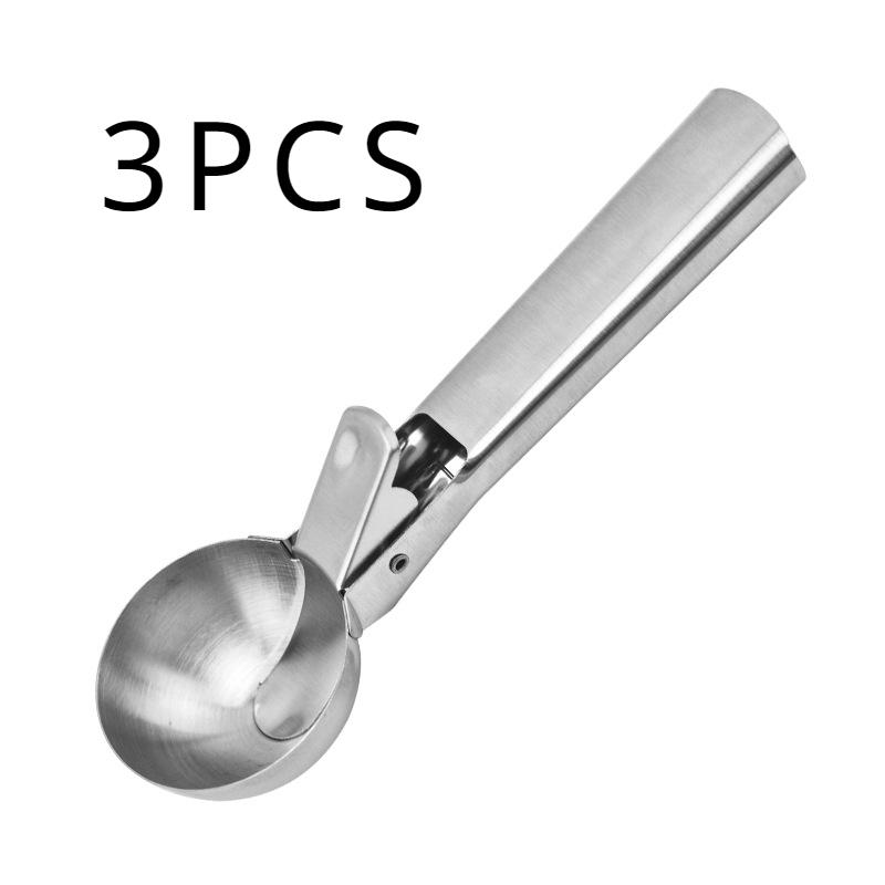 1/3pcs stainless steel double purpose Ice cream scoop Ice cream scoop Multi-purpose fruit scoop Kitchen items