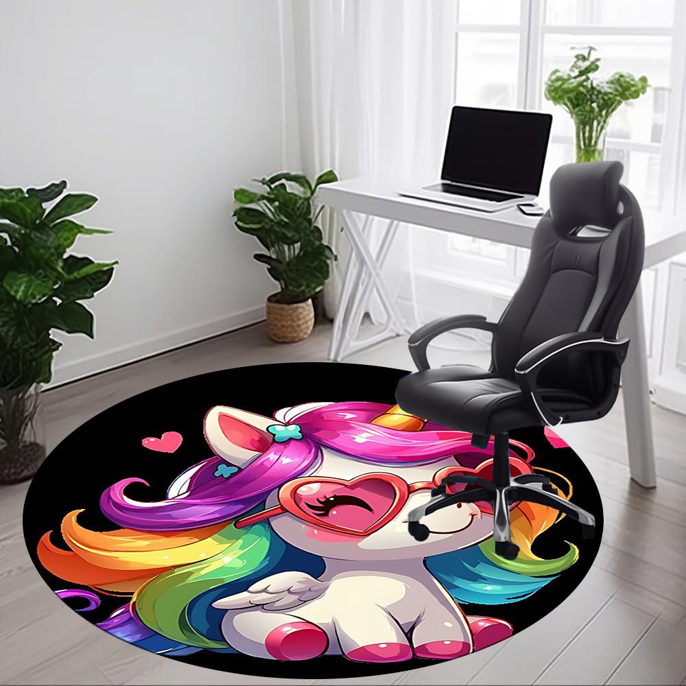 1pc My Little Pony Office Round Area Rug, Under Office Chairs Bedroom Living Room Home Decor  a1022133