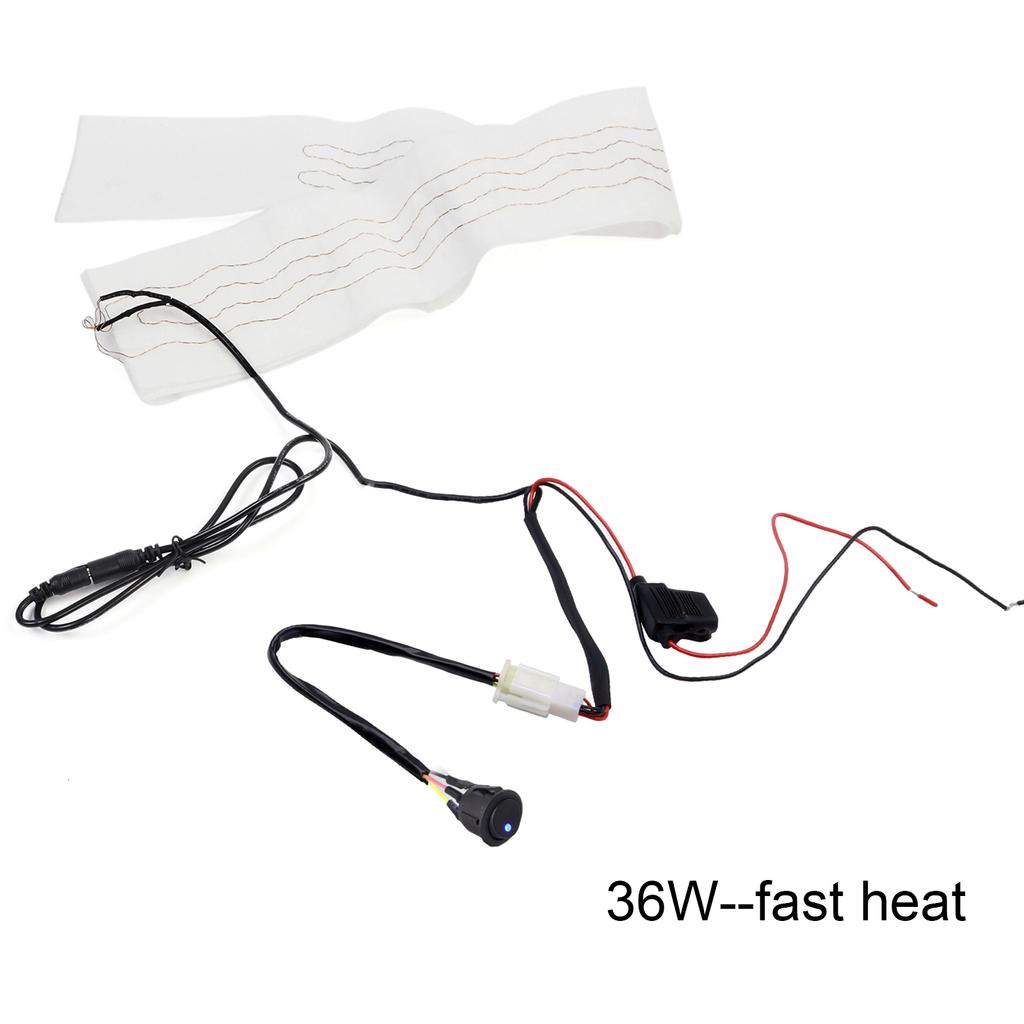 130cm Evrensel Araba Isıtmalı Direksiyon Simidi Kılıfı Isıtıcı DIY Kit Ped Kış Mavi Lamba Anahtar El Isıtıcı 12V Termal Aksesuarlar