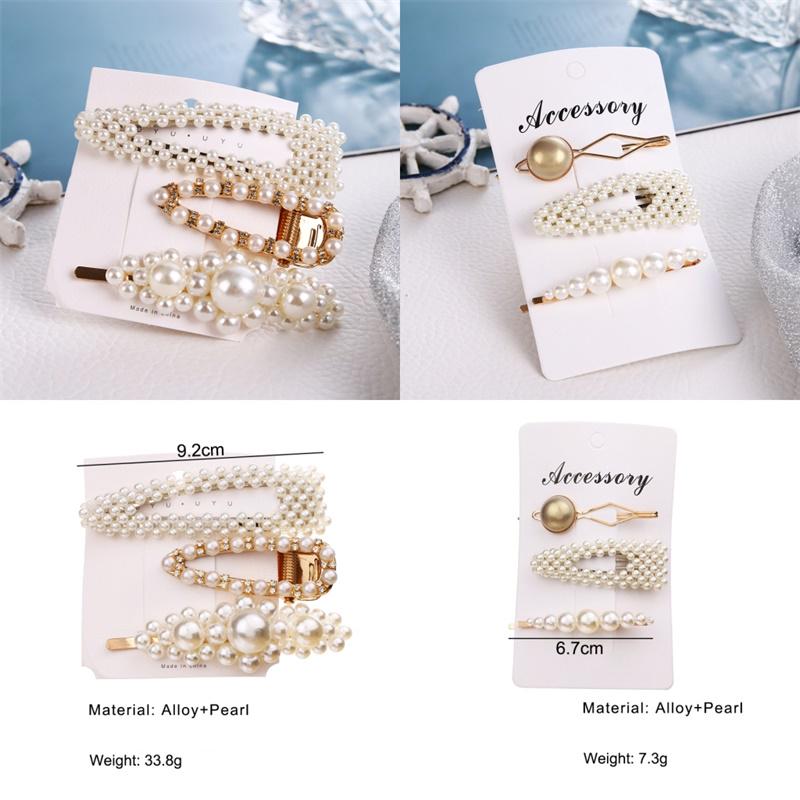 Pearl Hairpin Set Adult Side Card Word Clip Fairy Bangs Hairpin Clip ...