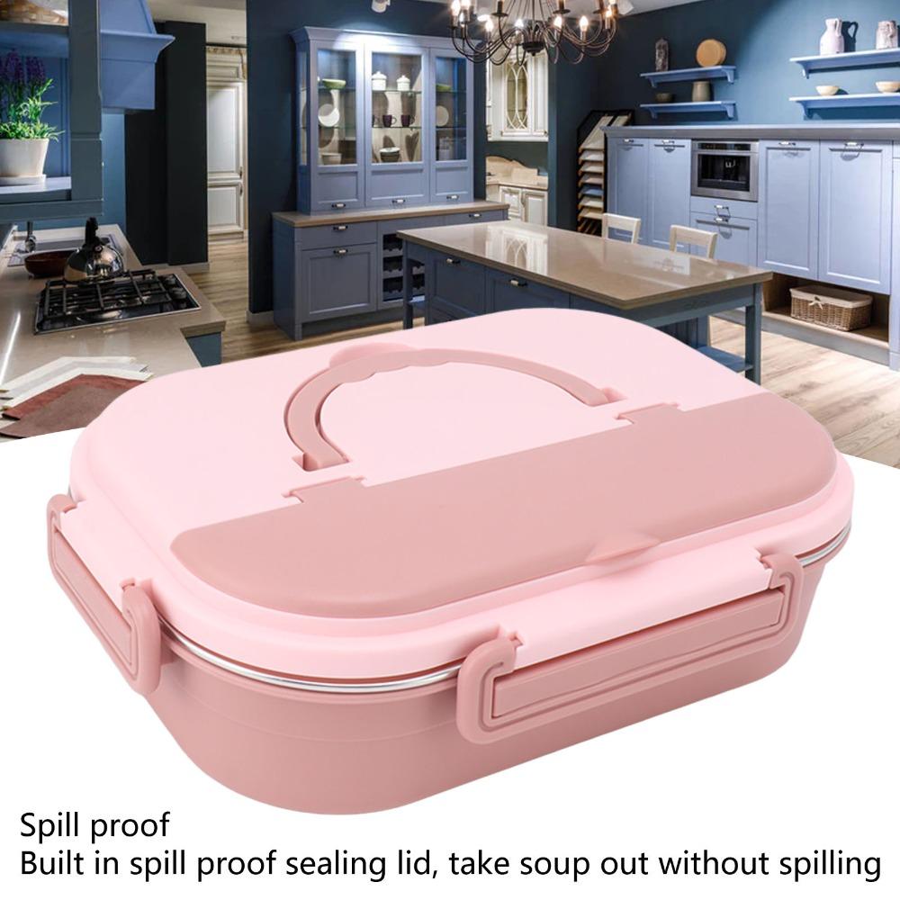 4 Compartments Lunch Storage Container 304 Stainless Steel Thermal Lunch Box  For Picnics