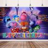 Colourful Inside Out Theme Kid Birthday Party Supplie Customize Game Backdrop Baby Shower Photography Child Room Decoration Prop