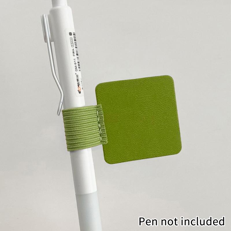 Pen Loops Pencil Holders Self-Adhesive Pu Leather Pad For Stylus Pencil Books Notebooks Anti-Lost Anti-Fall Elastic Loops